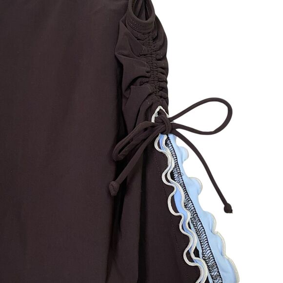 Profile by Gottex Swim Skirt Womens XL Brown Blue Side Slit Beach Bottom Bachata - Picture 5 of 9